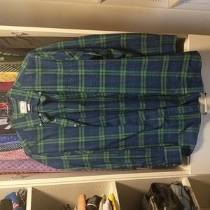 Southern Tide men's classic fit, large, button down, blue/green checkered shirt
